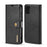 DG.MING For Samsung Galaxy A51 Detachable 2-in-1 Anti-scratch Split Leather Wallet Shell + PC Back Case - Black - 2