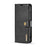 DG.MING For Samsung Galaxy A51 Detachable 2-in-1 Anti-scratch Split Leather Wallet Shell + PC Back Case - Black - 3