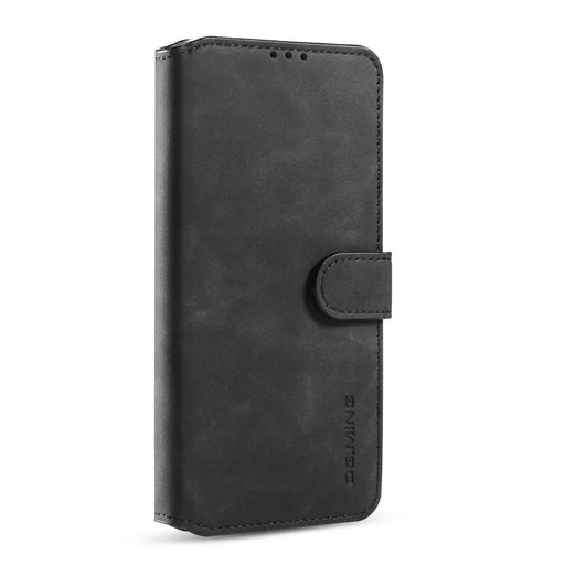DG.MING Retro Style Wallet Leather Stand Shell Case for Samsung Galaxy A51 - Black - 2