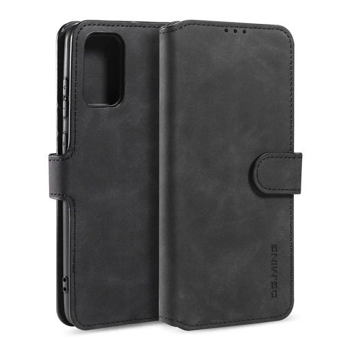 DG.MING Retro with Wallet Leather Stand Case for Samsung Galaxy S20 Plus - Black - 1