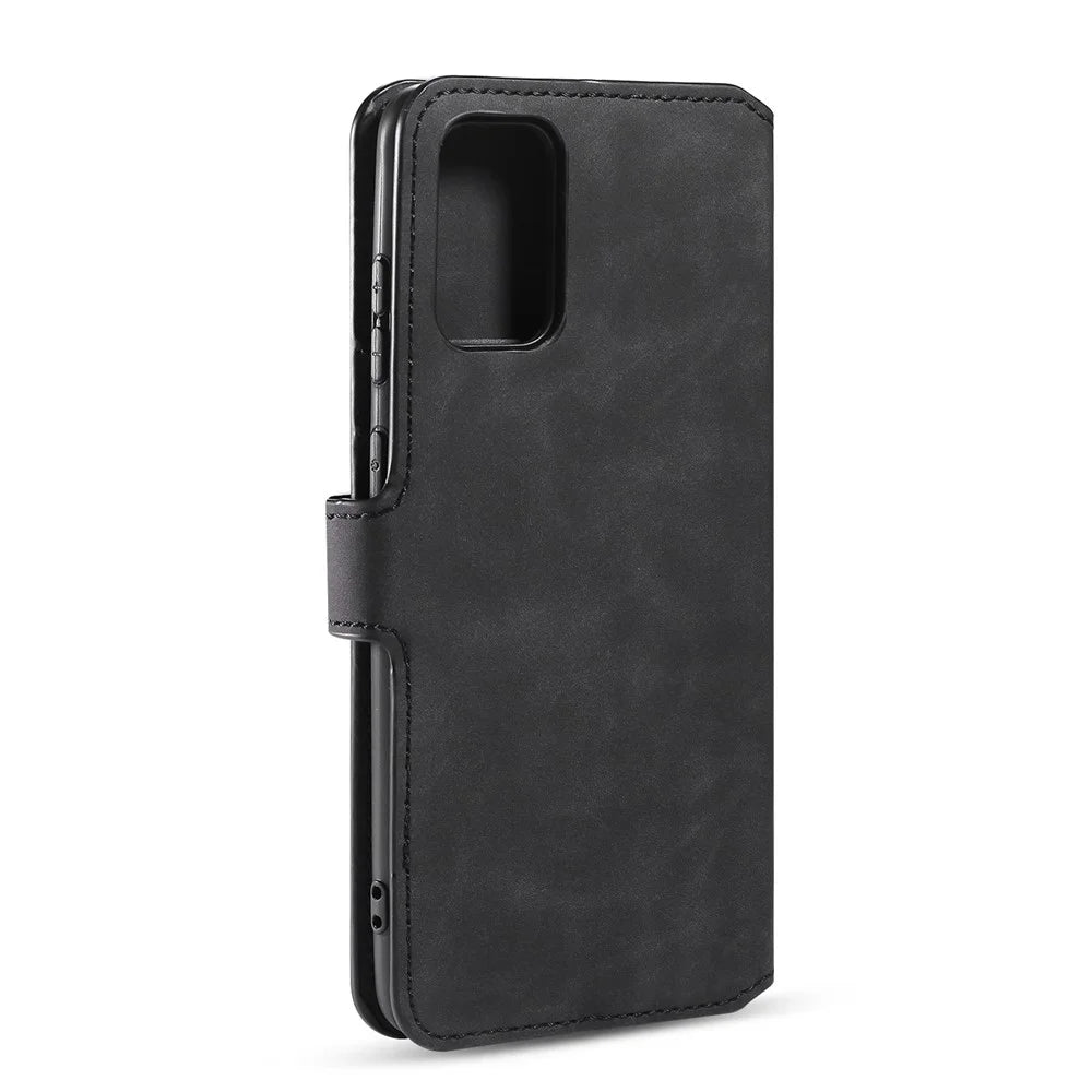 DG.MING Retro with Leather Wallet Case for Samsung Galaxy S20 Ultra - Black - 3