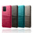 with Double Card Slots PU Leather Coated Hard PC Shell for Samsung Galaxy A91 / S10 Lite - Black - 7