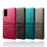 Two Card Slots PU Leather Coated Hard PC Shell for Samsung Galaxy S20 4G / S20 5G - Black - 6
