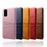 Two Card Slots PU Leather Coated Hard PC Shell for Samsung Galaxy S20 4G / S20 5G - Black - 7