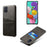 Double Card Slots PU Leather Coated Hard PC Case for Samsung Galaxy A71 A715 - Black - 5
