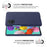 Solid Color Cloth Texture PC Phone Case for Samsung Galaxy A71 A715 - Dark Blue - 5