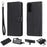 For Samsung Galaxy S20 4G / S20 5G Case 2 in 1 Detachable Magnetic Leather Wallet Mobile Cover with Strap - Black - 1