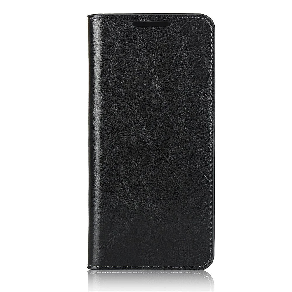 Crazy Horse Genuine Leather Stand Wallet Phone Case for Samsung Galaxy S20 4G/S20 5G - Black - 3