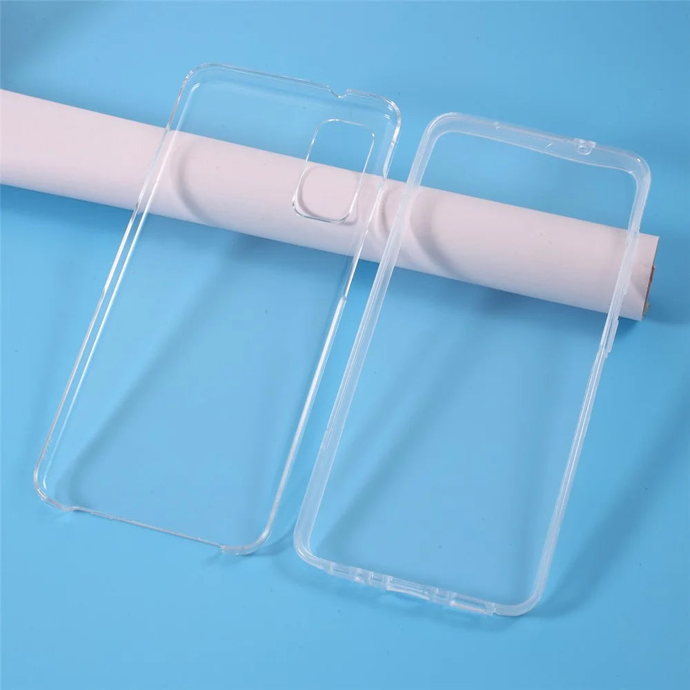Full Coverage Clear Phone Cover PET+TPU+Acrylic Case for Samsung Galaxy S20 4G/S20 5G - 3