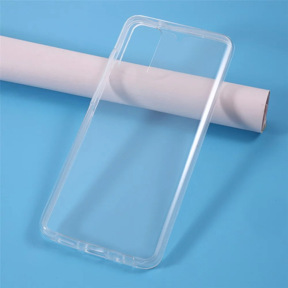 Full Coverage Clear Phone Cover PET+TPU+Acrylic Case for Samsung Galaxy S20 4G/S20 5G - 5