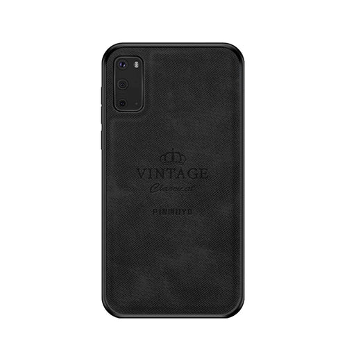 PINWUYO Honorable Series PU Leather Coated PC + TPU Hybrid Case for Samsung Galaxy S20 4G/S20 5G - Black - 1