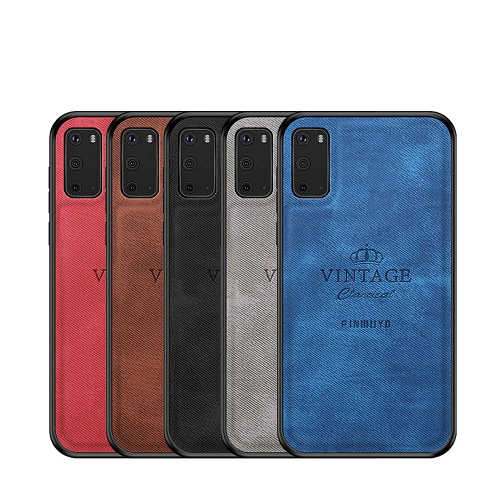 PINWUYO Honorable Series PU Leather Coated PC + TPU Hybrid Case for Samsung Galaxy S20 4G/S20 5G - Black - 4