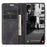 CASEME 013 Series Auto-absorbed Leather Wallet Automatic Closing Stand Case for Samsung Galaxy A51 - Black - 2