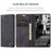 CASEME 013 Series Auto-absorbed Leather Wallet Automatic Closing Stand Case for Samsung Galaxy A51 - Black - 4