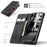 CASEME 013 Series Auto-absorbed Leather Wallet Automatic Closing Stand Case for Samsung Galaxy A51 - Black - 5