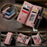 CASEME 008 Series PU Leather Cover for Samsung Galaxy S20 Ultra Wallet Phone Case Shockproof Folio Flip Cover - Pink - 1