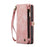 CASEME 008 Series PU Leather Cover for Samsung Galaxy S20 Ultra Wallet Phone Case Shockproof Folio Flip Cover - Pink - 2