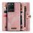 CASEME 008 Series PU Leather Cover for Samsung Galaxy S20 Ultra Wallet Phone Case Shockproof Folio Flip Cover - Pink - 3