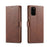 LC.IMEEKE Leather Wallet Stand Case for Samsung Galaxy S20 Plus - Coffee - 1