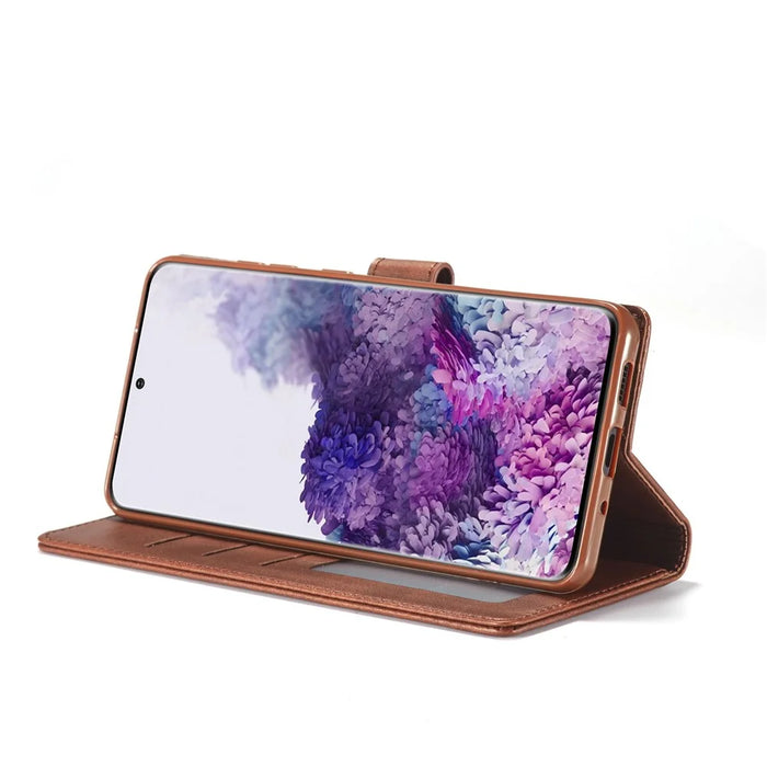 LC.IMEEKE Leather Wallet Stand Case for Samsung Galaxy S20 Plus - Coffee - 6