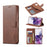 LC.IMEEKE Leather Wallet Case for Samsung Galaxy A71 - Coffee - 1