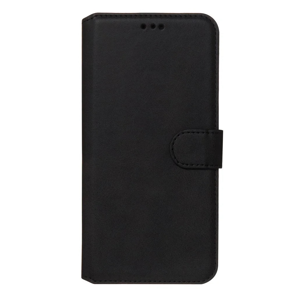 With Wallet Stand Flip Leather Case for Samsung Galaxy A21 - Black - 2