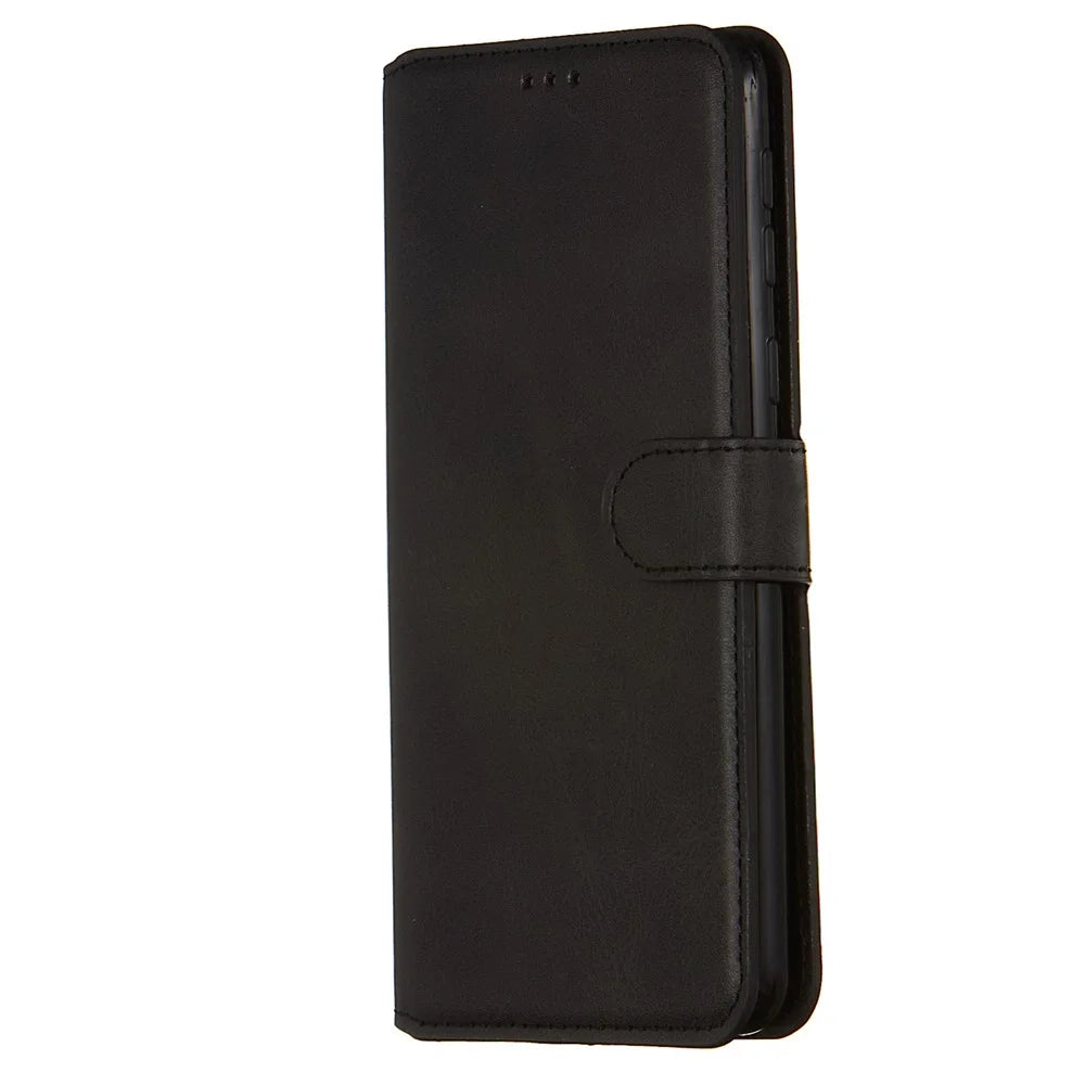 With Wallet Stand Flip Leather Case for Samsung Galaxy A21 - Black - 5