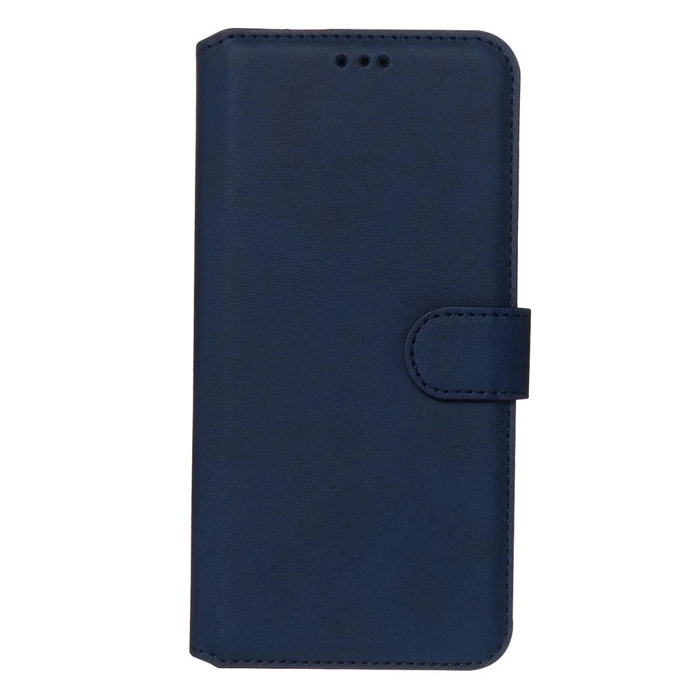 KT Leather Coated Series-4 Wallet Leather Stand Case for Samsung Galaxy A01 - Blue - 2