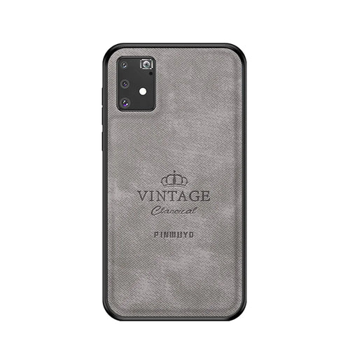 PINWUYO Honorable Series Anti-fall Hybrid Back Shell for Samsung Galaxy A91/S10 Lite - Grey - 1