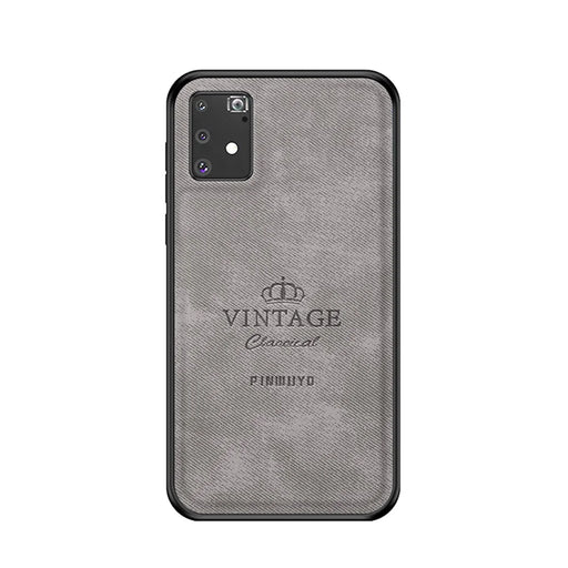 PINWUYO Honorable Series Anti-fall Hybrid Back Shell for Samsung Galaxy A91/S10 Lite - Grey - 1