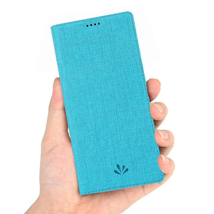 VILI DMX Cross Skin Leather Shell Case for Samsung Galaxy A81/Note 10 Lite - Blue - 5