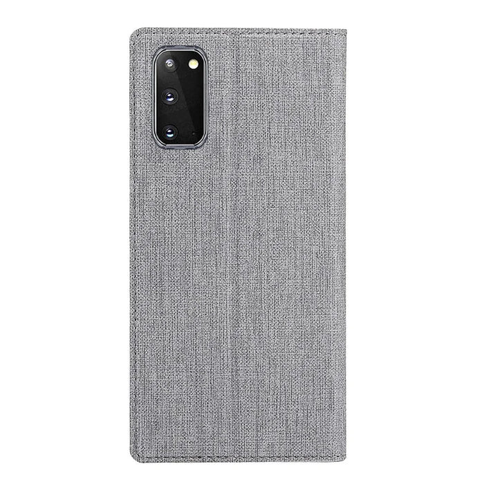 VILI DMX Cross Skin Leather Shell Case for Samsung Galaxy S20 4G/S20 5G - Grey - 7