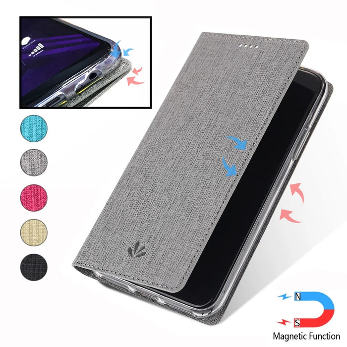 VILI DMX Cross Texture Card Holder Stand Leather Cover Shell for Samsung Galaxy S20 Plus - Grey - 4