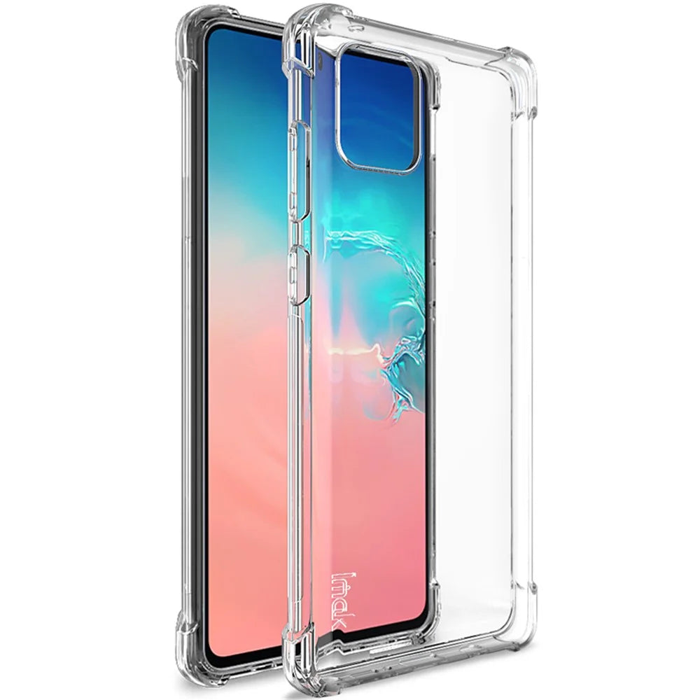 IMAK Shock-resistant Soft TPU Case for Samsung Galaxy A81/Note 10 Lite/M60s - Transparent - 1