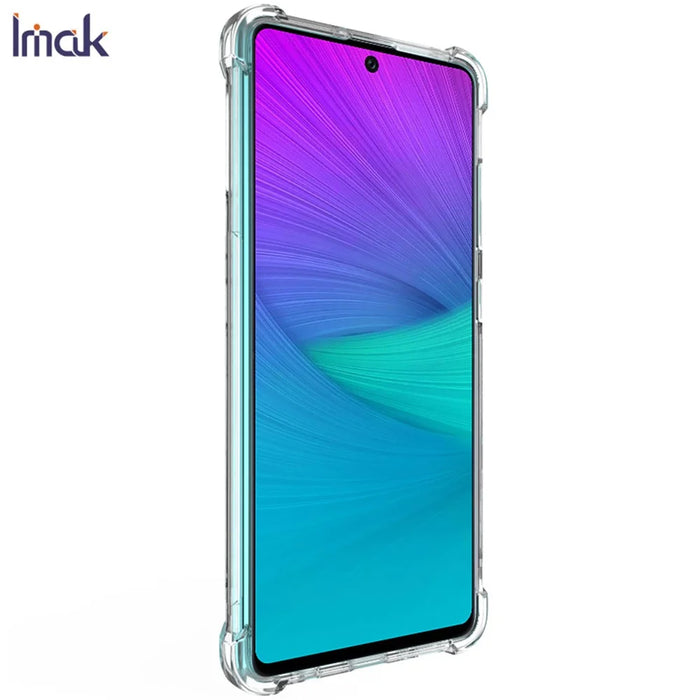 IMAK Anti-drop Soft TPU Phone Cover with Screen Protective Film for Samsung Galaxy A71 - Transparent - 3
