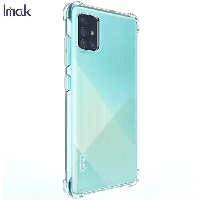 IMAK Anti-drop Soft TPU Phone Cover with Screen Protective Film for Samsung Galaxy A71 - Transparent - 4