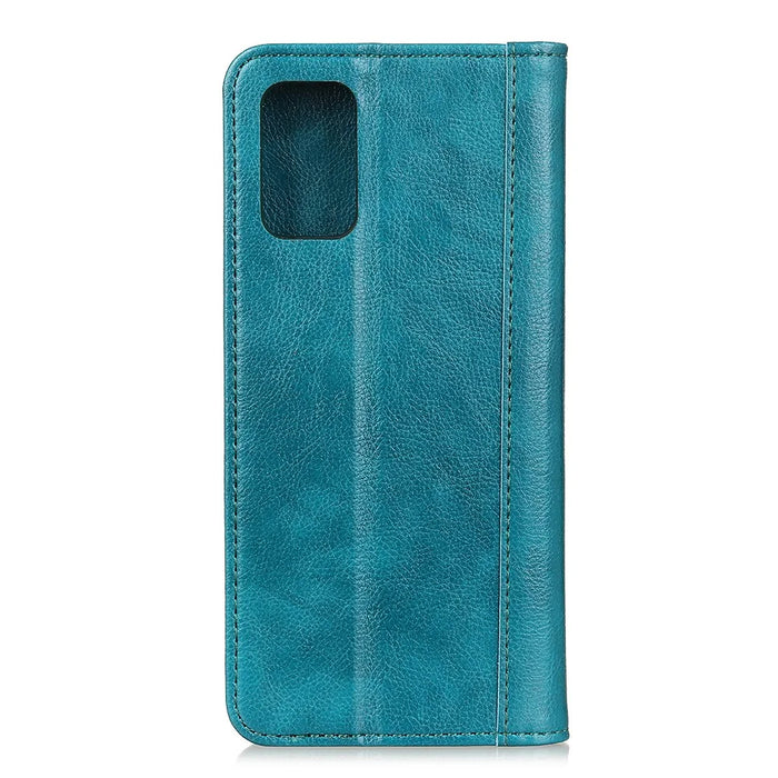 Auto-absorbed Litchi Texture Split Leather Wallet Case for Samsung Galaxy A41 - Green - 3