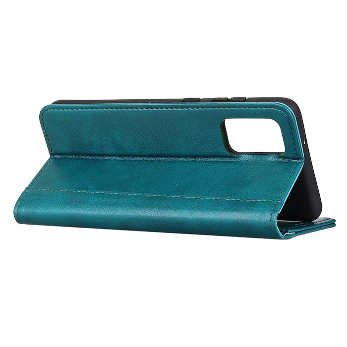 Auto-absorbed Litchi Texture Split Leather Wallet Case for Samsung Galaxy A41 - Green - 4