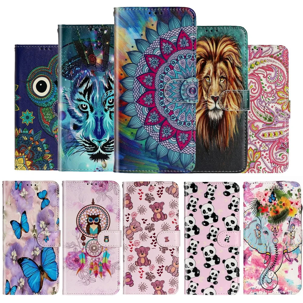 Embossed Pattern Printing Magnetic Leather Wallet Case for Samsung Galaxy A51 - Flower - 7