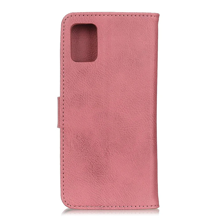 KHAZNEH Wallet Leather Stand Case for Samsung Galaxy A41 - Pink - 2