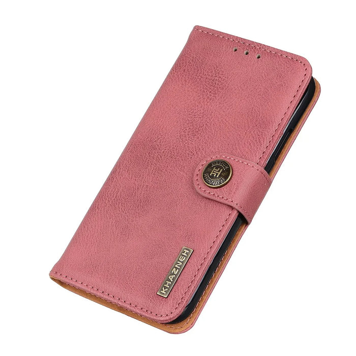 KHAZNEH Wallet Leather Stand Case for Samsung Galaxy A41 - Pink - 5