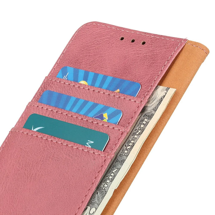 KHAZNEH Wallet Leather Stand Case for Samsung Galaxy A41 - Pink - 7