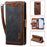 Vintage Splicing Style Wallet Stand Leather Phone Shell for Samsung Galaxy S10 - Grey - 1