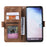 Vintage Splicing Style Wallet Stand Leather Phone Shell for Samsung Galaxy S10 - Grey - 6