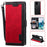 Vintage Splicing Leather Phone Shell with Wallet Stand for Samsung Galaxy S20 4G/S20 5G - Red - 1