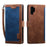 Retro Splicing Leather Phone Covering for Samsung Galaxy Note 10 Pro - Blue - 2