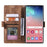 Retro Splicing Leather Phone Covering for Samsung Galaxy Note 10 Pro - Blue - 6