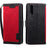 Special Retro Splicing Leather Shell for Samsung Galaxy A50/A50s/A30s - Red - 2
