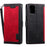 Retro Style Splicing Leather Wallet Stand Case for Samsung Galaxy A41 - Red - 2