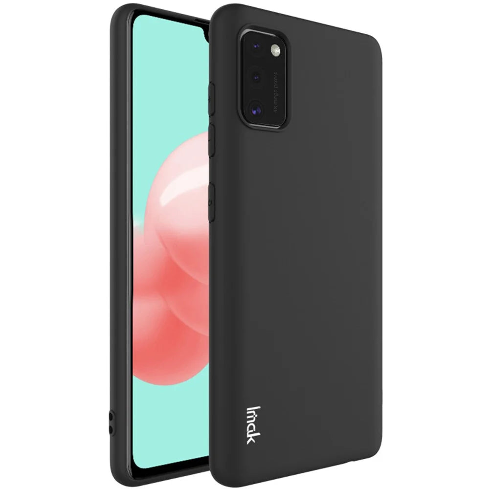 IMAK UC-1 Series Matte TPU Soft Phone Case for Samsung Galaxy A41 (Global Version) - Black - 1